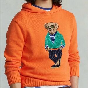 Polo bear knit hoodie